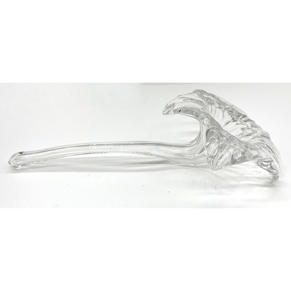 Vintage Clear Glass Epergne Single Stem Floral 10 Inches Bud Vase Lilly Decor